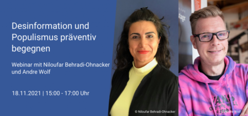 Online-Seminar "Desinformation und Populismus präventiv begegnen"